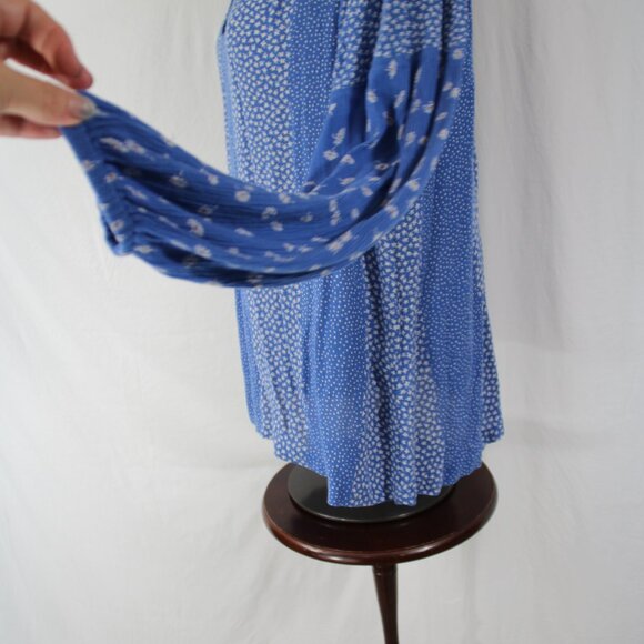 Fat Face multi-floral print V-neck blouson sleeve pullover peasant blouse top 10 - Picture 2 of 9